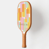 パステルモダンジオメトリックパーソナライズされた形状 ピックルボールラケット (左)