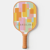 パステルモダンジオメトリックパーソナライズされた形状 ピックルボールラケット (裏面)