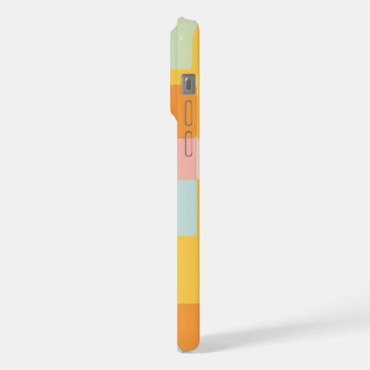 パステルモダンジオメトリックパーソナライズされた形状 iPhoneケース (左側面)