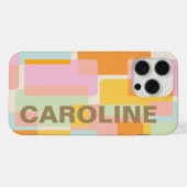 パステルモダンジオメトリックパーソナライズされた形状 iPhoneケース (裏面横)