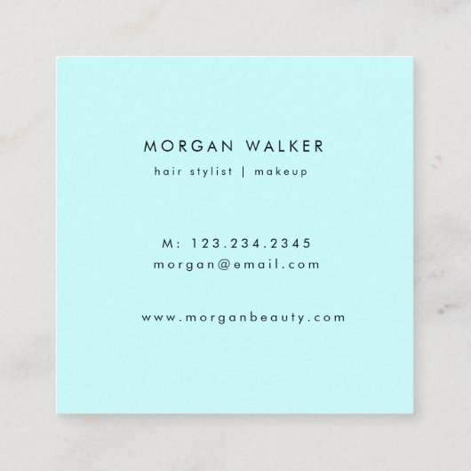 パステルモダンスクエアビジネスカード スクエア名刺 (裏面)