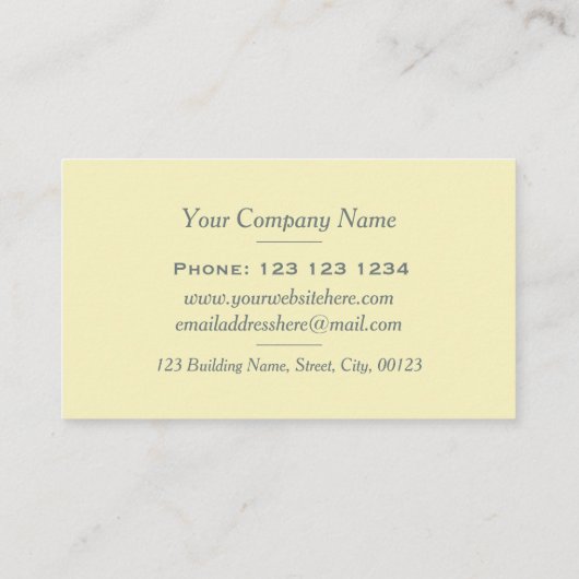 パステルモダンスタイリッシュリボンストライプの 名刺 (裏面)