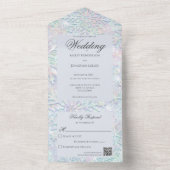 パステルモダンズスノーフレークQRコード オールインワン招待状 (内側)