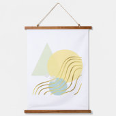 パステルモダンズ&金ゴールド抽象的 吊り下げ型タペストリー (正面2)