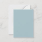 パステルモダンセージグリーンレトロヴィンテージ ノートカード (裏面)