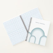 パステルモダンセージグリーンレトロヴィンテージ ノートブック (内部)