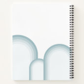 パステルモダンセージグリーンレトロヴィンテージ ノートブック (裏面)