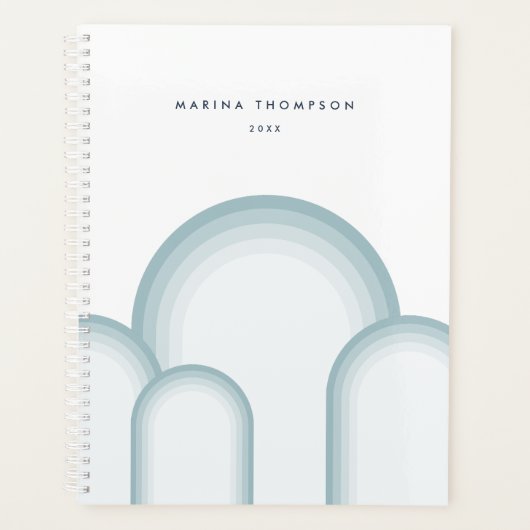 パステルモダンセージグリーンレトロヴィンテージ プランナー手帳 (正面)