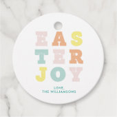 パステルモダンタイポグラフィ復活祭 フェイバータグ (正面)