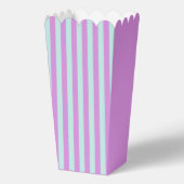 パステルモダンティール(緑がかった色)ピンクストライプコーンポップコーンフェイスボックス フェイバーボックス (裏面)