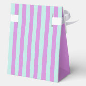 パステルモダンティール(緑がかった色)ピンクストライプ色のウィープボックス フェイバーボックス (裏面)