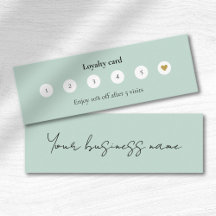 パステルモダンティール（緑がかった色）ロイヤリティカード
