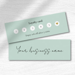パステルモダンティール（緑がかった色）ロイヤリティカード ロイヤリティカード