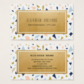 パステルモダンテラゾスタイリスト名刺 (正面&裏面)