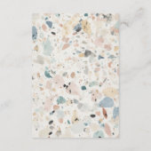 パステルモダンテラゾパタ結婚ーン エンクロージャーカード (裏面)