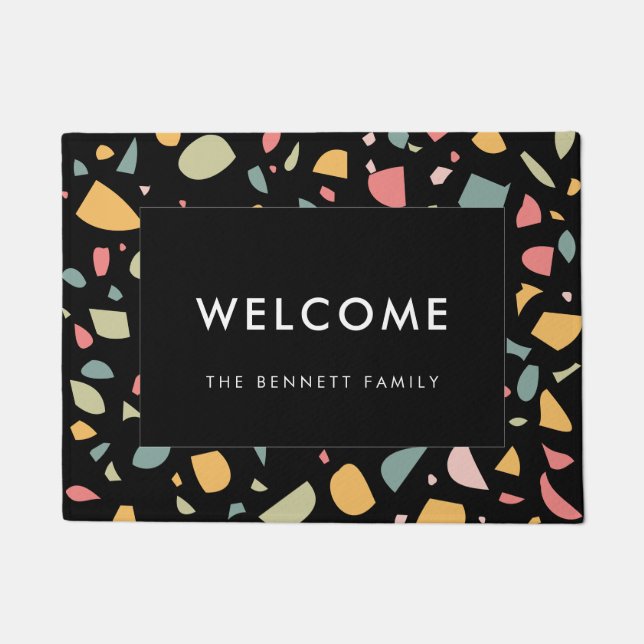 パステルモダンテラッツォパターン ドアマット (正面)