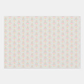 パステルモダントーンの木の冬パターン ラッピングペーパーシート (正面2)