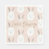 パステルモダンバニー卵パターン |イースター恵み スタンダードランチョンナプキン (正面)