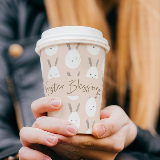 パステルモダンバニー卵パターン |イースター恵み 紙コップ