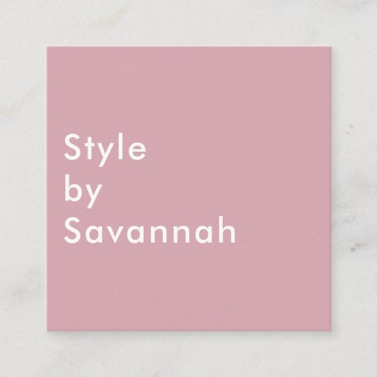 パステルモダンバラとミントシックファッションブロガー スクエア名刺 (正面)