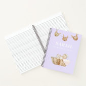 パステルモダンパープルベビープレゼント ノートブック (内部)