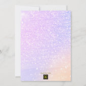 パステルモダンパープルラベンダースウィート16招待状 招待状 (裏面)