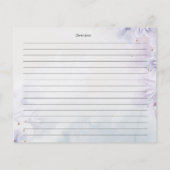 パステルモダンパープル春の花ブライダルシャワー (裏面)