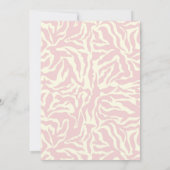 パステルモダンピンクかわいらしブライダルシャワー 招待状 (裏面)