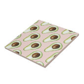 パステルモダンピンクとグリーンアボカドパターン タイル (側面)