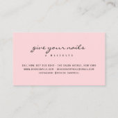 パステルモダンピンクと白抽象芸術の筆跡 名刺 (裏面)