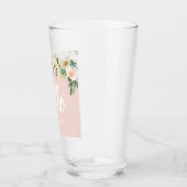 パステルモダンピンクの花こんにちは タンブラーグラス (左)