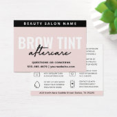 パステルモダンピンクアイブロートアフターケアカード (デスク)