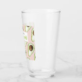 パステルモダンピンクアンドグリーンアボカドおもしろい引用文 タンブラーグラス (左)