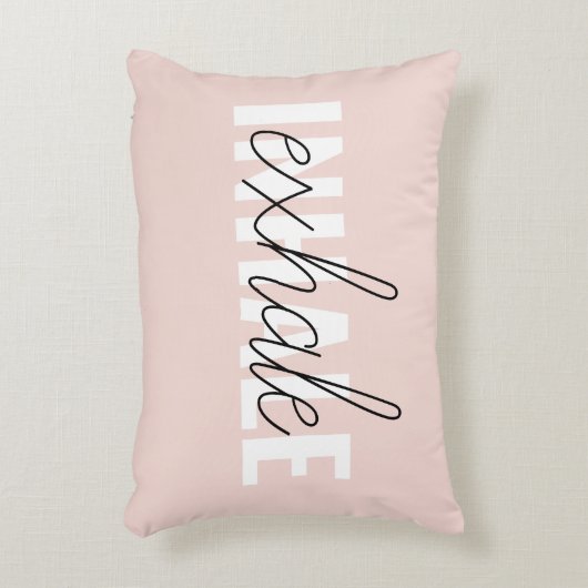 パステルモダンピンクインハレエクヘール引用文 アクセントクッション (正面(垂直))