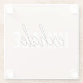 パステルモダンピンクインハレエクヘール引用文 ガラスコースター (裏面)