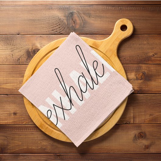 パステルモダンピンクインハレエクヘール引用文 キッチンタオル