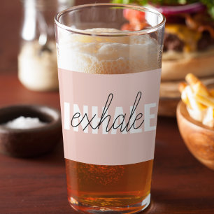 パステルモダンピンクインハレエクヘール引用文 タンブラーグラス