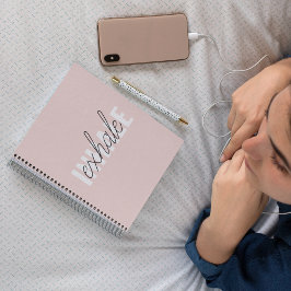 パステルモダンピンクインハレエクヘール引用文 ノートブック