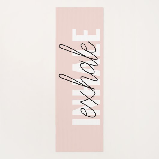 パステルモダンピンクインハレエクヘール引用文 ヨガマット (裏面)