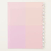 パステルモダンピンクカラーブロックデザイン プランナー手帳 (裏面)