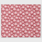 パステルモダンピンクガーリークリスマスツリーオーナメント ラッピングペーパー (フラット)