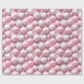 パステルモダンピンクガーリークリスマスツリーオーナメント ラッピングペーパー (フラット)