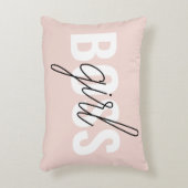 パステルモダンピンクガールボスフレーズ アクセントクッション (正面(垂直))