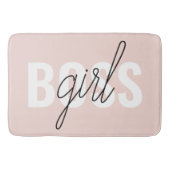 パステルモダンピンクガールボスフレーズ バスマット (正面)