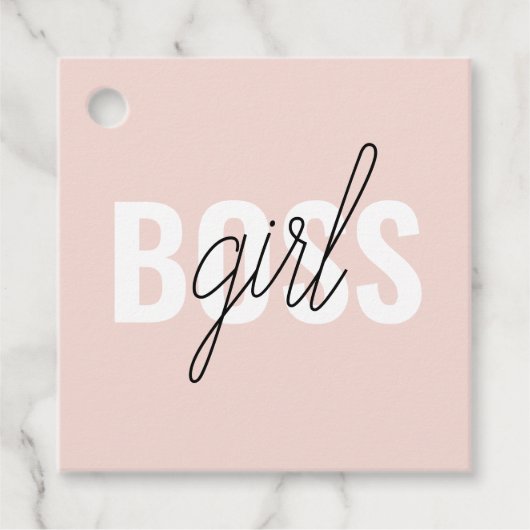 パステルモダンピンクガールボスフレーズ フェイバータグ (正面)