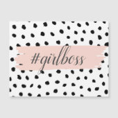 パステルモダンピンクガールボス&ブラックドット (正面)