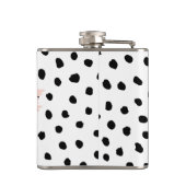 パステルモダンピンクガールボス&ブラックドット フラスク (裏面)