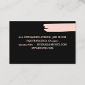 パステルモダンピンクガールボス&ブラックドット 名刺 (裏面)