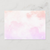 パステルモダンピンククラウドナインブライダルシャワーレシピ エンクロージャーカード (裏面)