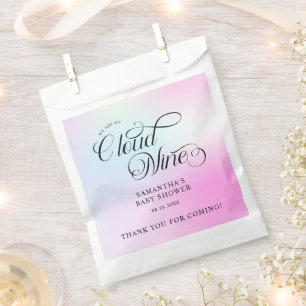 パステルモダンピンククラウドナイン赤ちゃんシャワー フェイバーバッグ